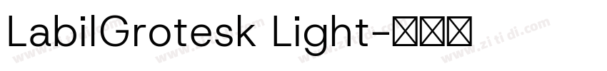 LabilGrotesk Light字体转换